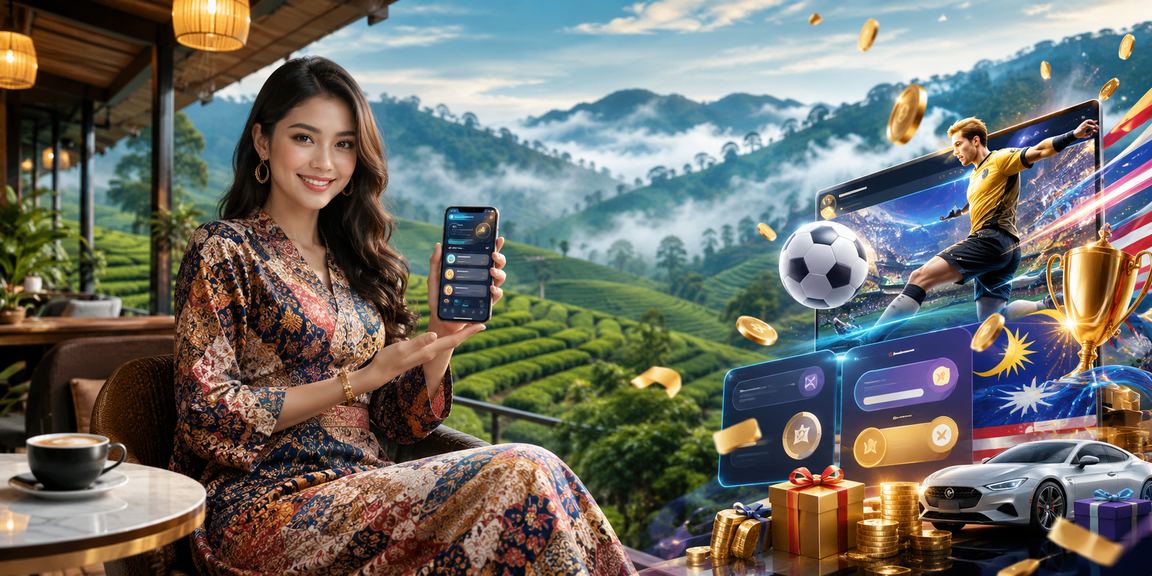 Pengguna telefon pintar Malaysia menggunakan platform sukan dalam talian mrgroup44 dengan batik